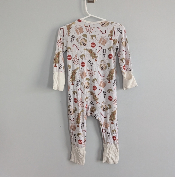 Magic Down Main 12-18 Months Bamboo Disney Grinch Pajamas One Piece - Picture 2 of 4